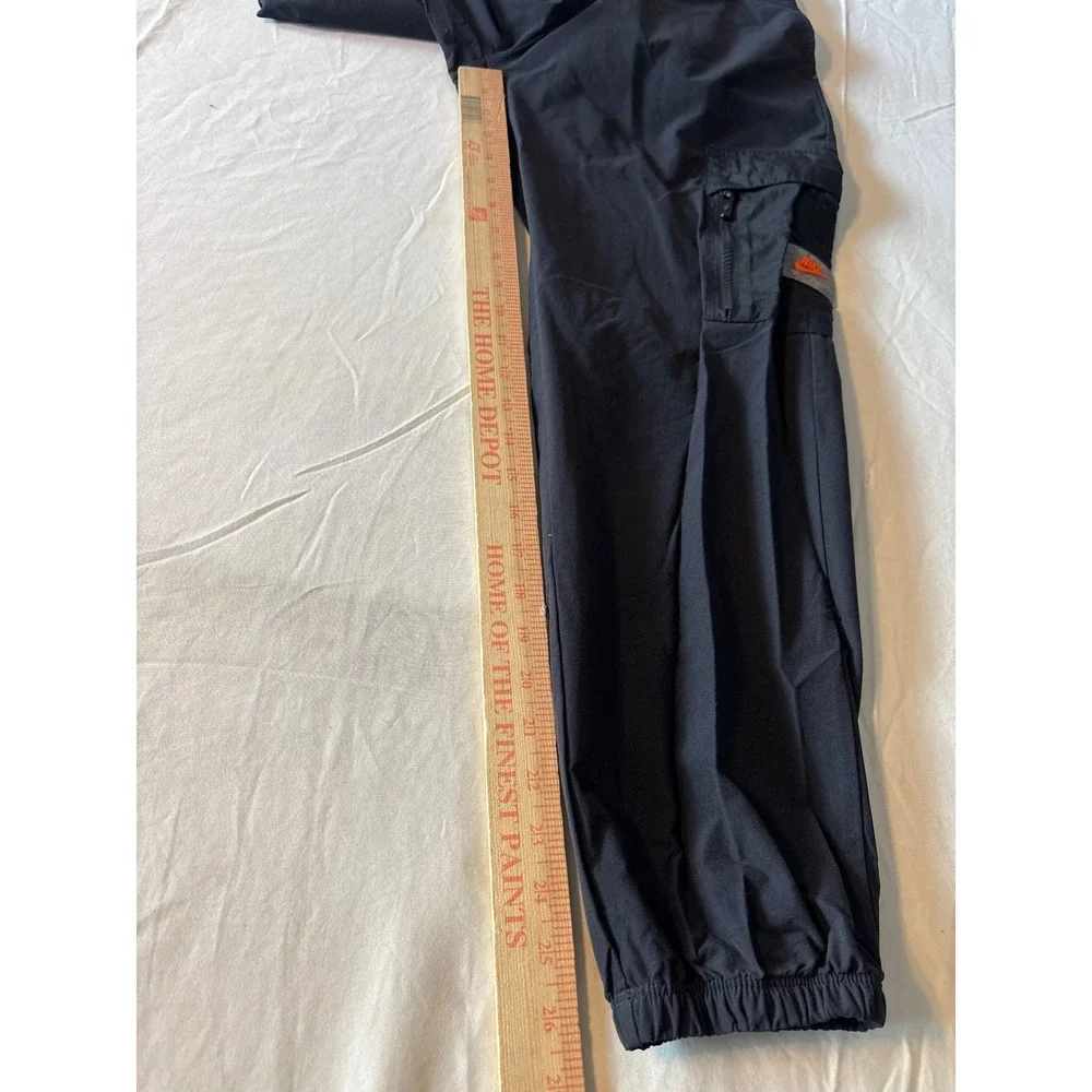 Nike Cargo Joggers Kids‎ XS Black Excellent Zippered Pockets Nylon Stretch Pants